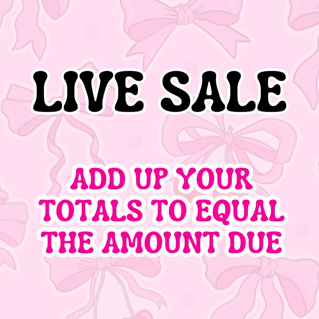 LIVE SALE PAY YOUR BALANCE